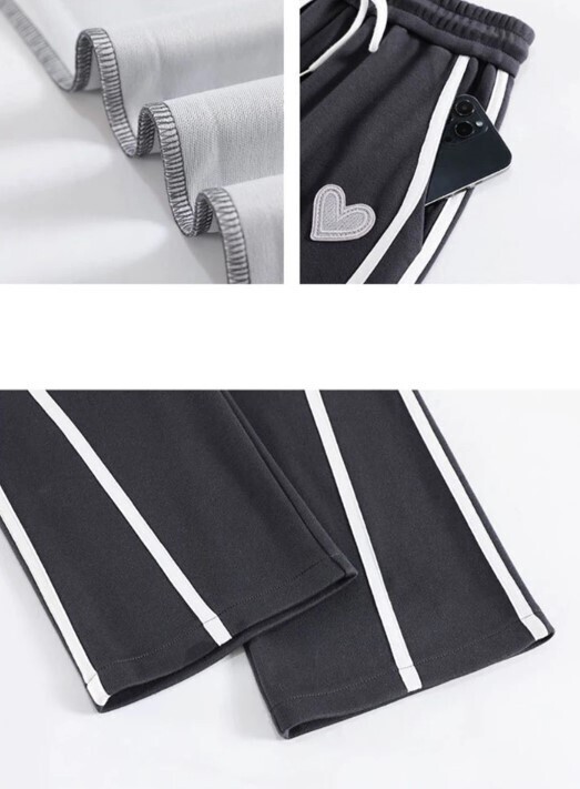 Streetwear Women Striped Y2K Sweatpants