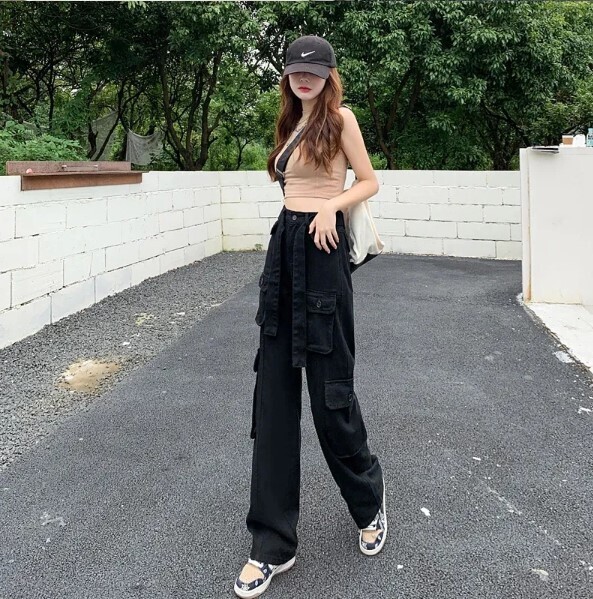 Y2k Korean Style Pink Fashion Cargo Pants