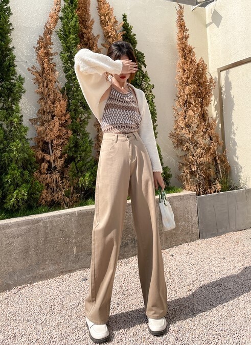 High Waist Casual Korean Denim Aesthetic Pants