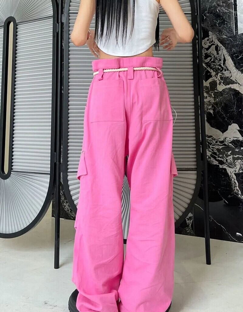 High-Waist Drawstring Y2k Baggy Pants