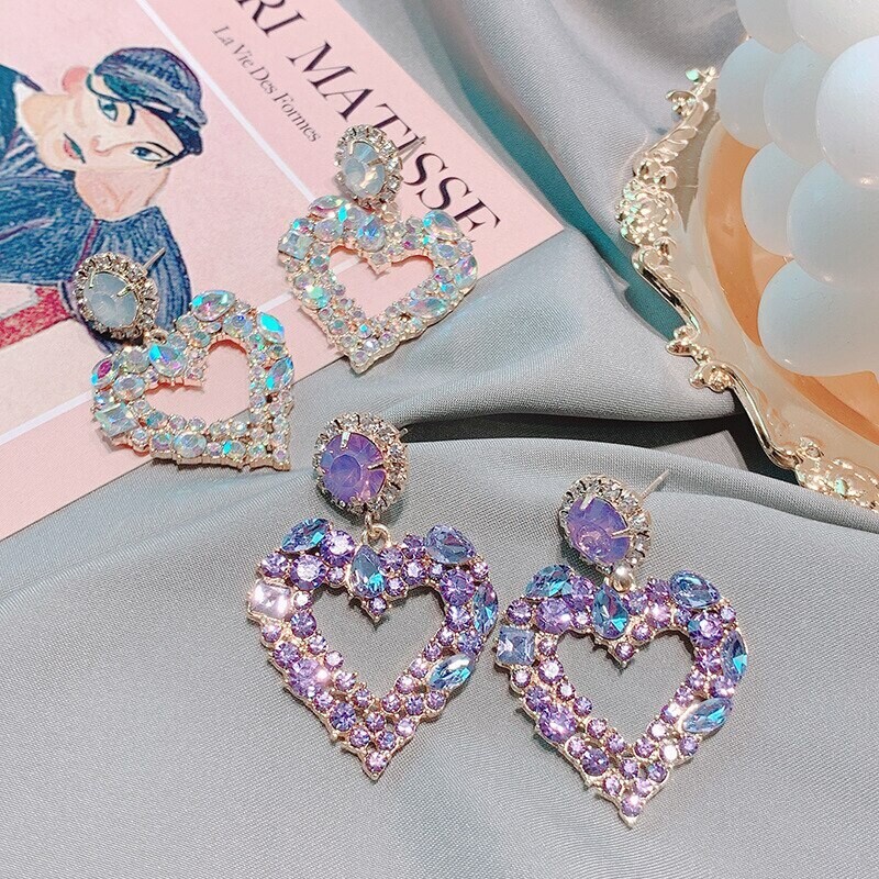 Luxury Crystal Heart Earrings