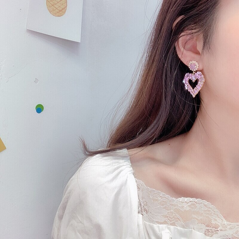 Luxury Crystal Heart Earrings