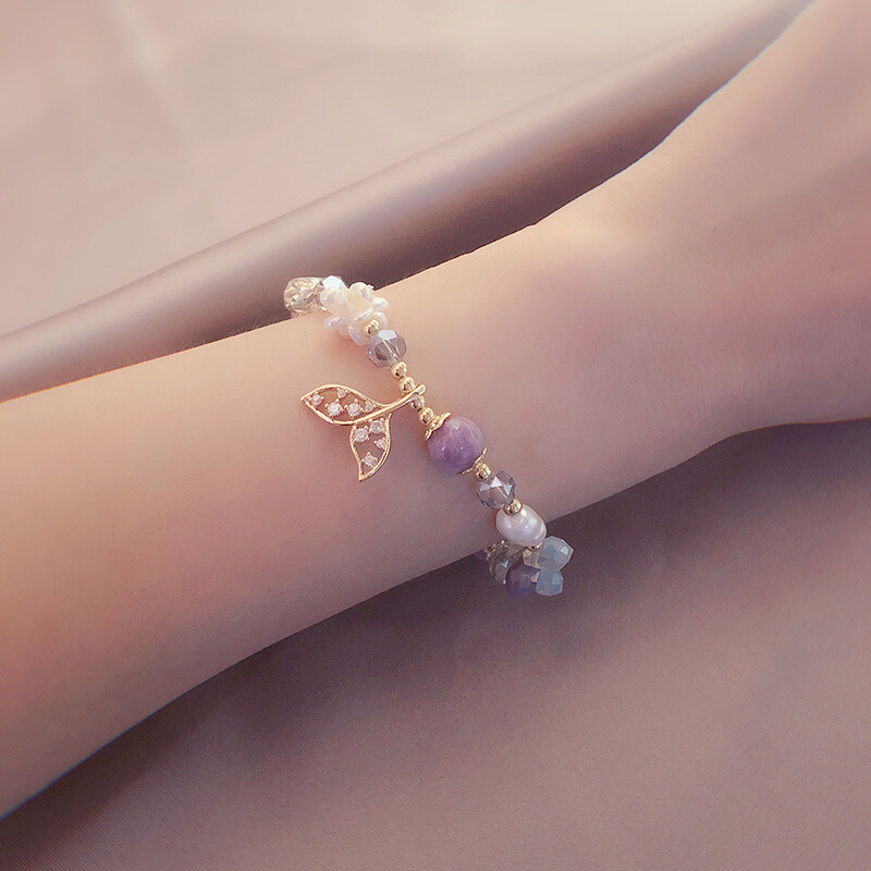 Luxury Mermaid Tail Charmed Multicolor Beaded Bracelets