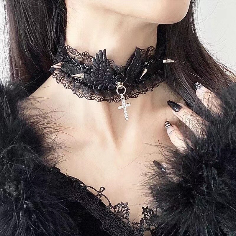 Y2k Harajuku Angel Wings Necklace
