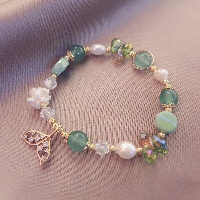 Luxury Mermaid Tail Charmed Multicolor Beaded Bracelets