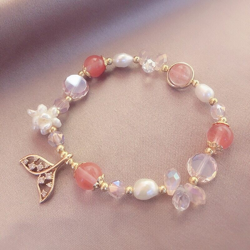 Luxury Mermaid Tail Charmed Multicolor Beaded Bracelets
