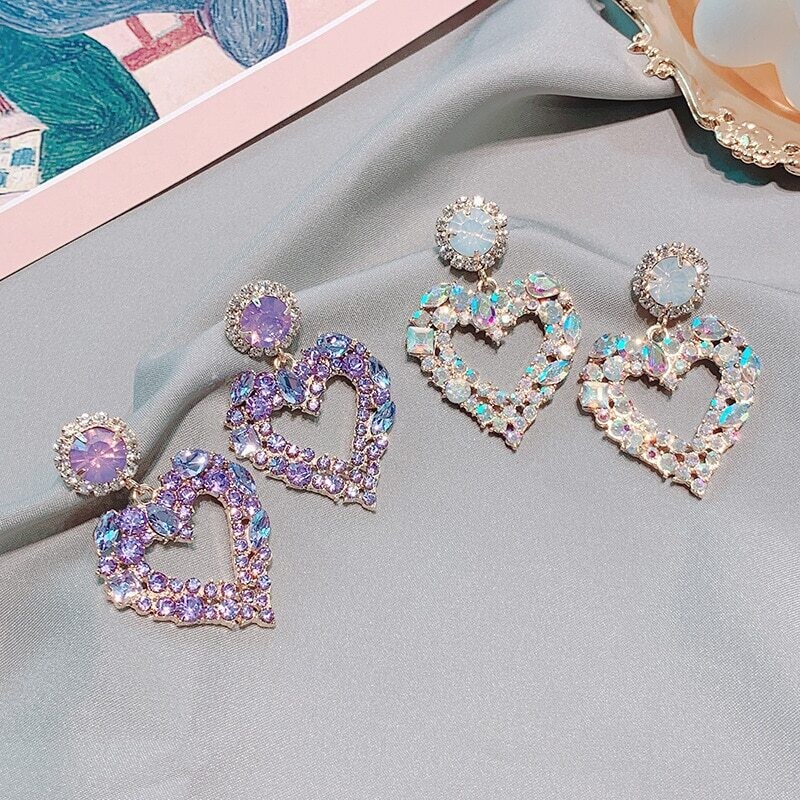 Luxury Crystal Heart Earrings