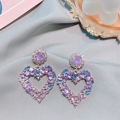 Luxury Crystal Heart Earrings