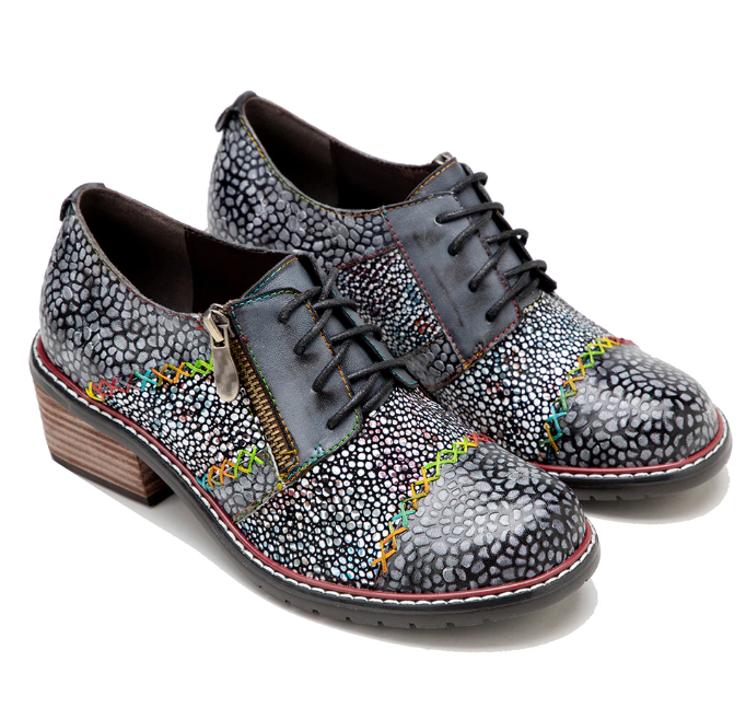Lace up Leather Women Oxford Shoes