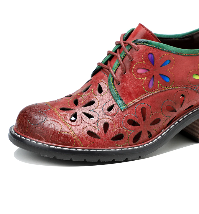 Lace up Leather Women Oxford Shoes