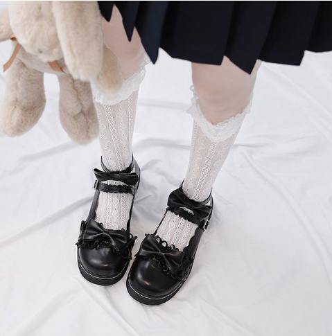 Japanese Kawaii Lolita Uniform Bow Shoes