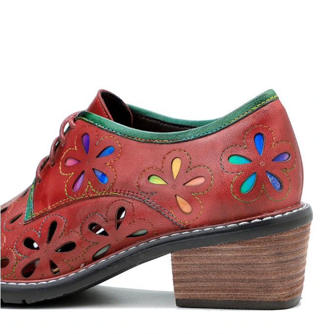 Lace up Leather Women Oxford Shoes