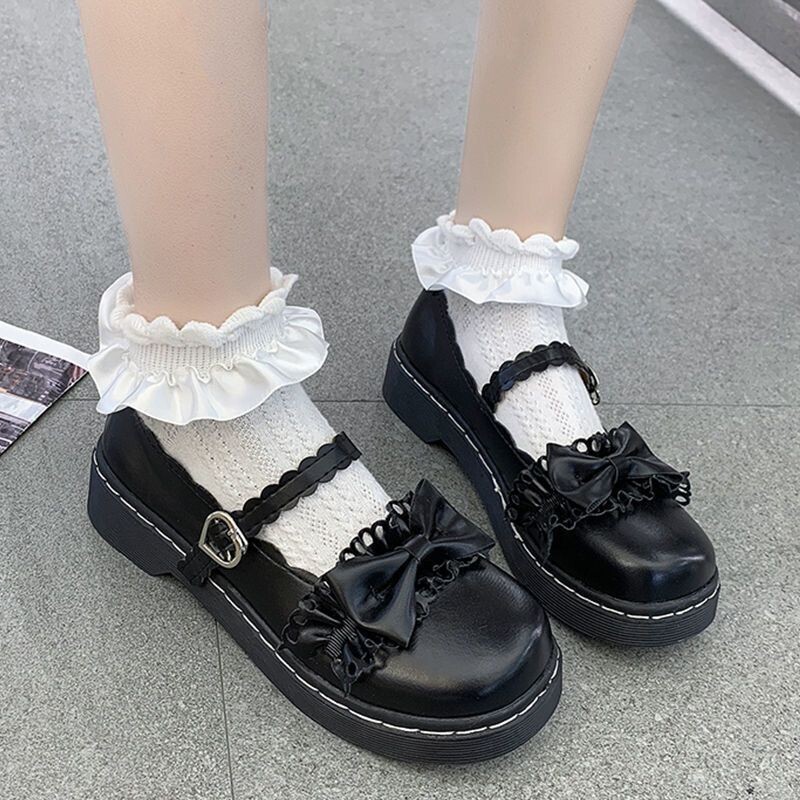 Japanese Kawaii Lolita Uniform Bow Shoes
