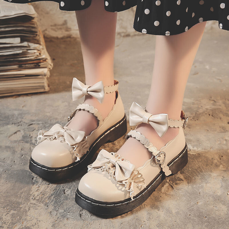 Japanese Kawaii Lolita Uniform Bow Shoes
