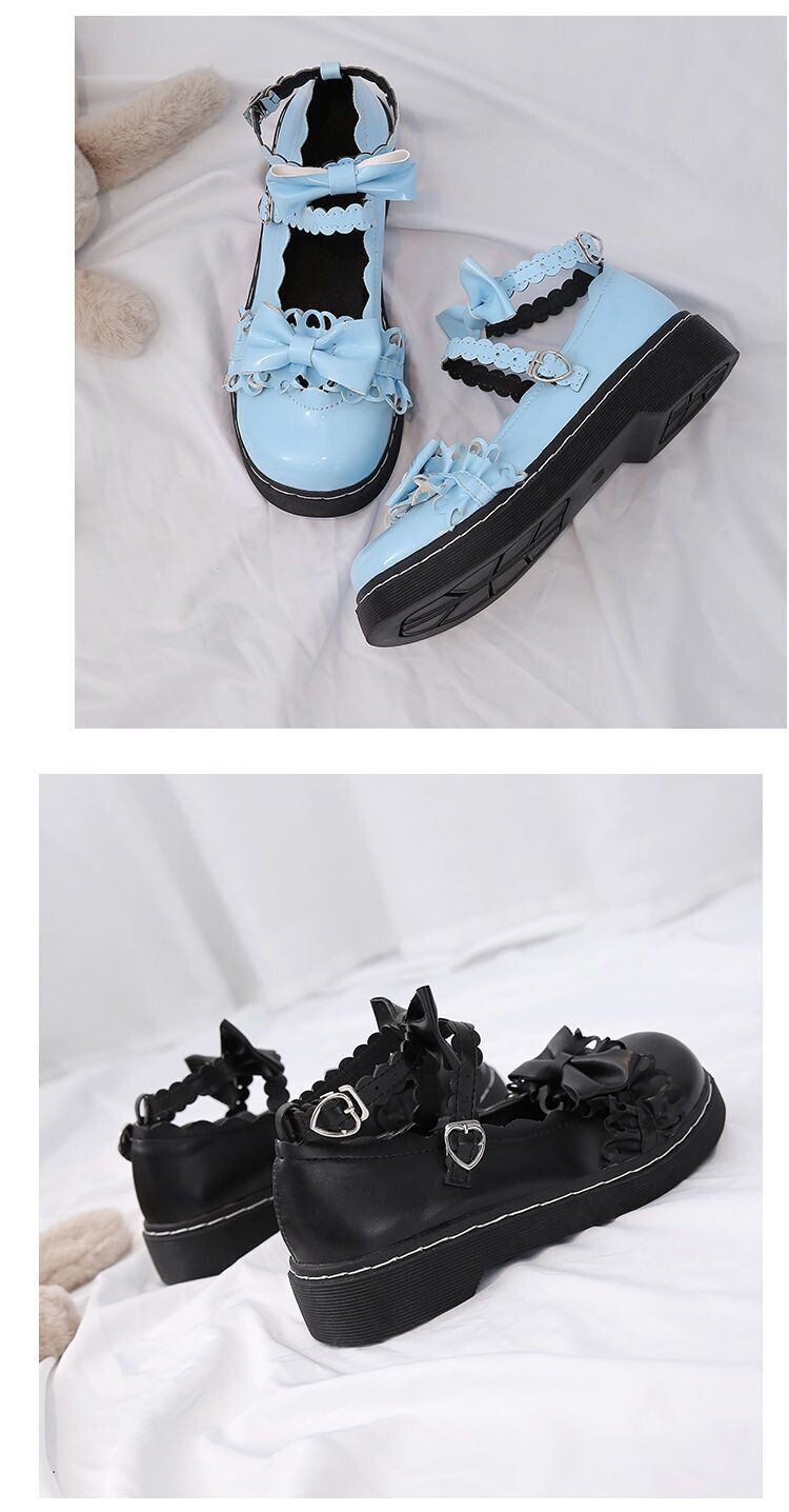 Japanese Kawaii Lolita Uniform Bow Shoes