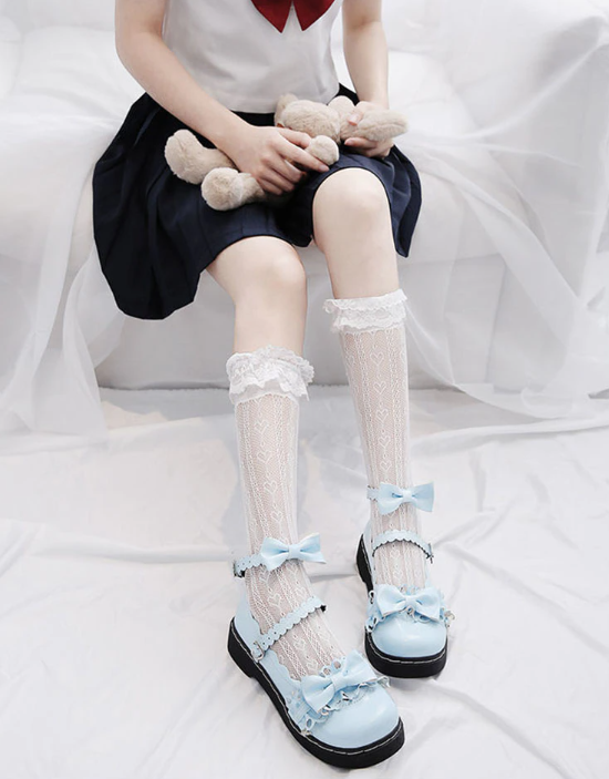 Japanese Kawaii Lolita Uniform Bow Shoes