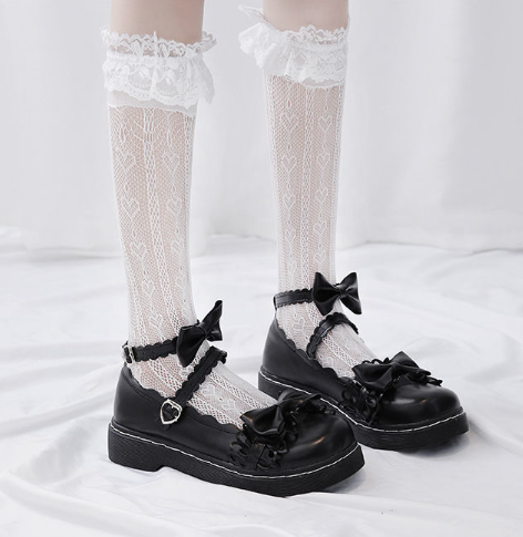 Japanese Kawaii Lolita Uniform Bow Shoes