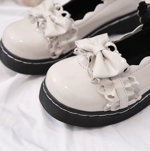 Japanese Kawaii Lolita Uniform Bow Shoes