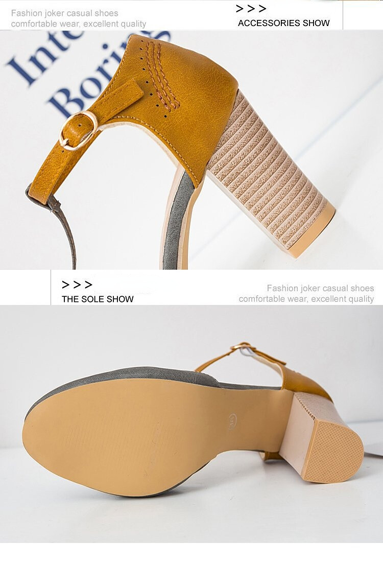 Casual Vintage Retro Style  Platform Sandals