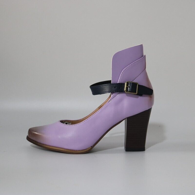 Retro Style Thick Heels Pointed Toe Shoes