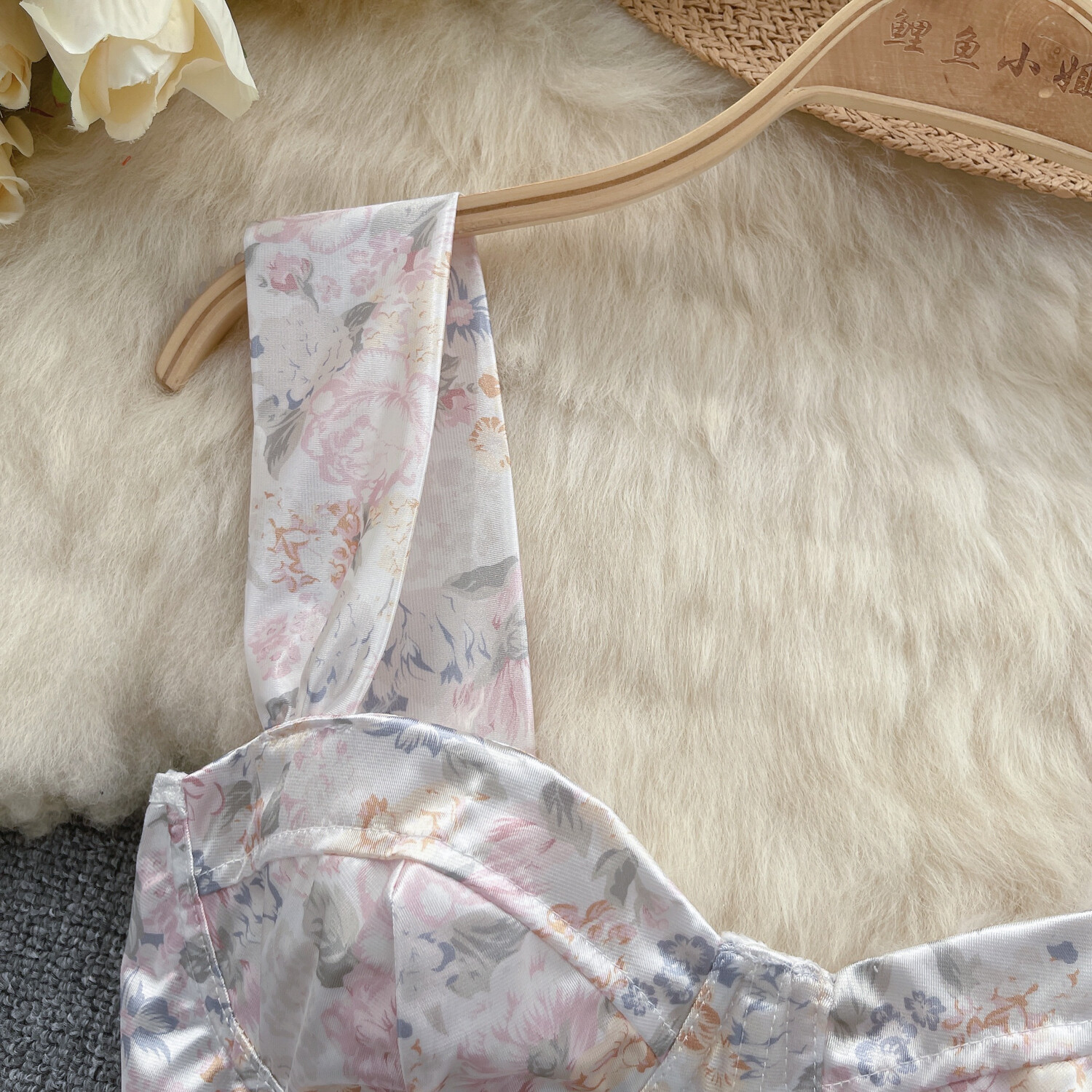 Chic Satin Printed Crop Top