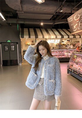 Elegant Faux Fur Fall Winter Plush Coat