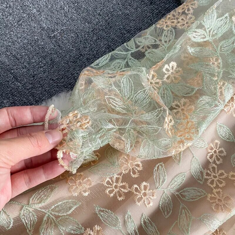 Luxury Mesh Lace Embroidered Dress
