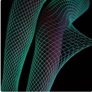 Glow In the Dark Hollow Out Mesh Fishnet Stockings