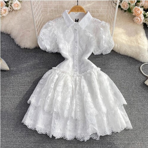 Chic Lace Patchwork A Line Party Dress