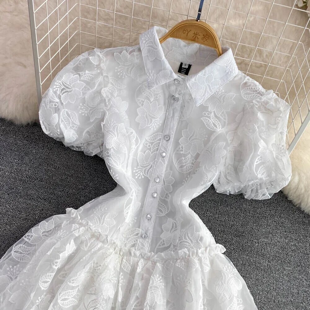 Chic Lace Patchwork A Line Party Dress