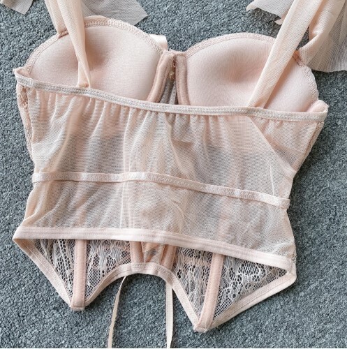 Sexy Lace Mesh Bandage Tube Top