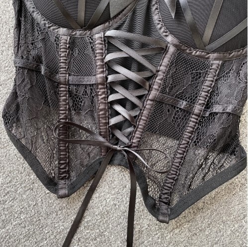 Sexy Lace Mesh Bandage Tube Top