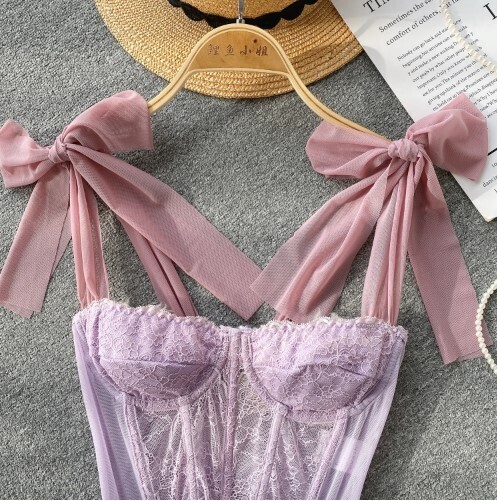Chic Mesh Bandage Tube Top