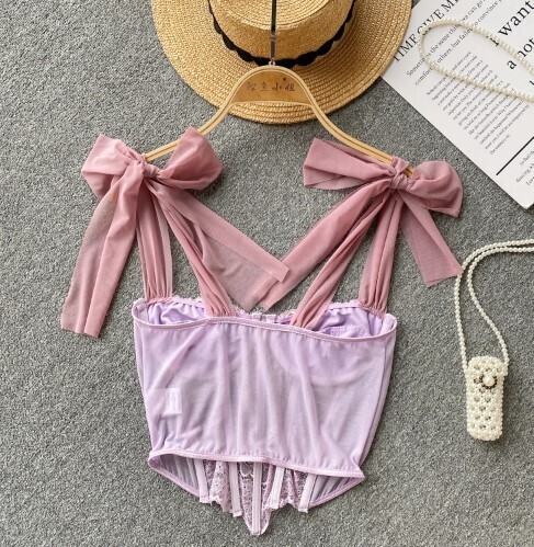 Chic Mesh Bandage Tube Top