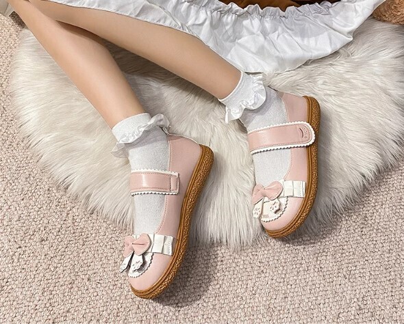 Women Butterfly-knot Mary Jane Shoes Lolita Style