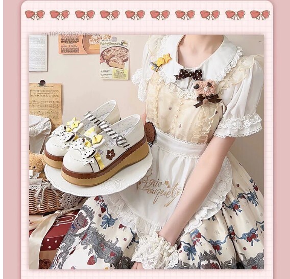 Sweet Cute Punk Thick Sole JK PU Leather Shoes