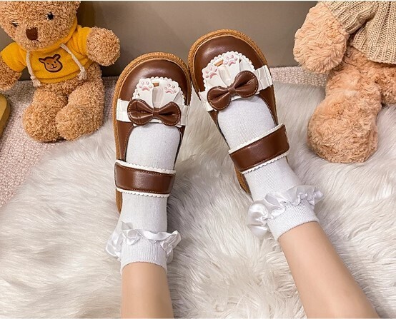 Kawaii Women Butterfly-knot Mary Jane Shoes