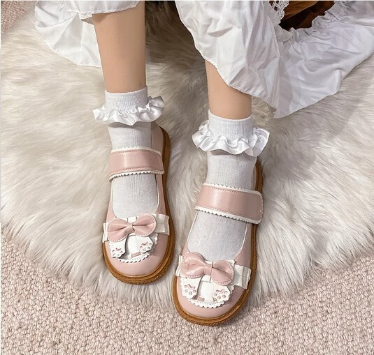 Kawaii Women Butterfly-knot Mary Jane Shoes