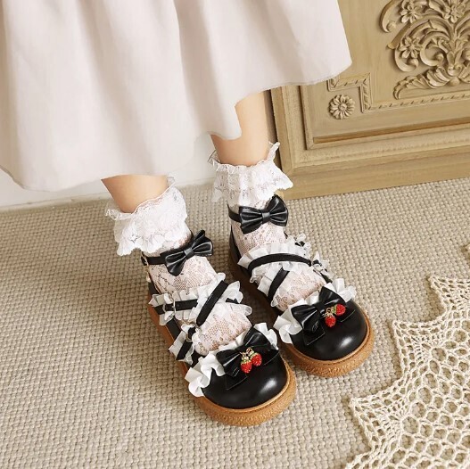 Lace Sweet Style Platform Princess Cosplay Kawaii Shoes