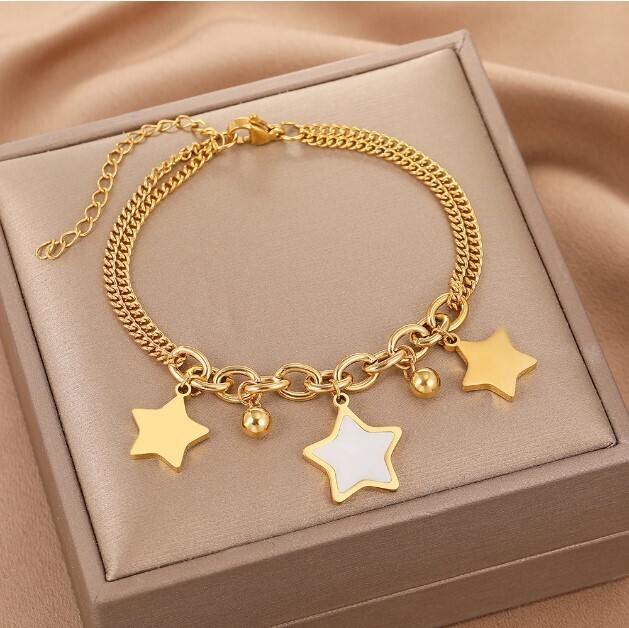 Star Charmed Stainless Steel Bracelets