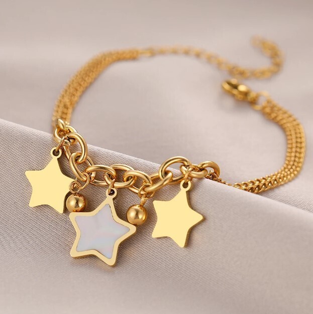 Star Charmed Stainless Steel Bracelets