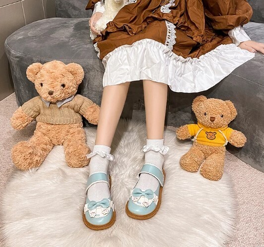 Kawaii Women Butterfly-knot Mary Jane Shoes