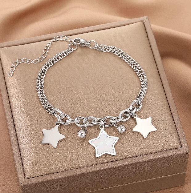 Star Charmed Stainless Steel Bracelets