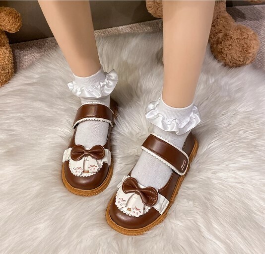 Kawaii Women Butterfly-knot Mary Jane Shoes
