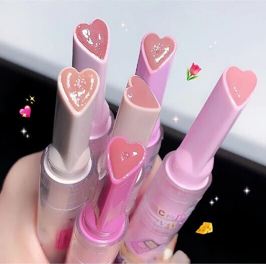 Korean Heart Love Shape Flower Jelly Water Lip Gloss