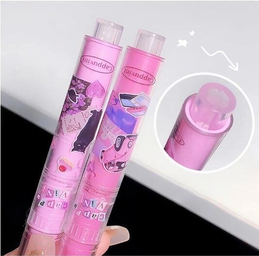 Korean Heart Love Shape Flower Jelly Water Lip Gloss