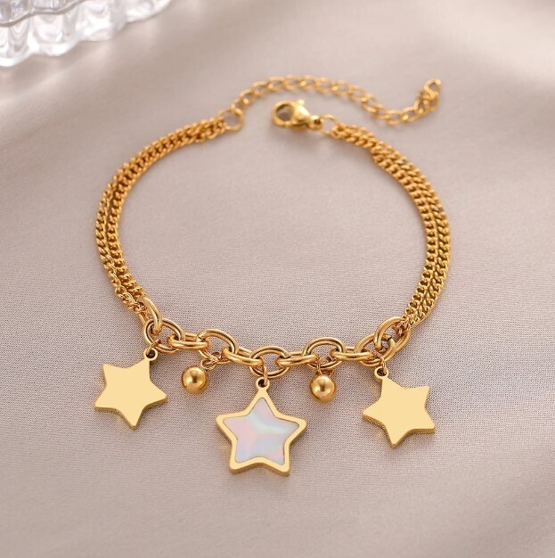 Star Charmed Stainless Steel Bracelets