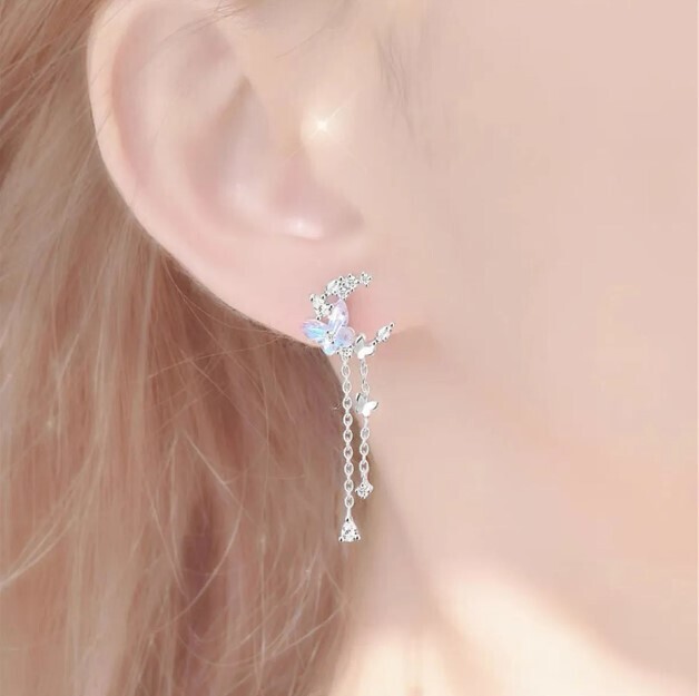 Exquisite Moon Tassel Earrings
