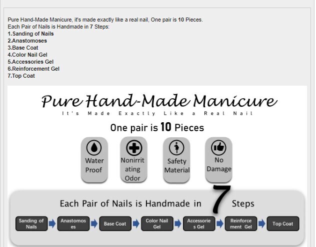 Handmade 3D Green Fairy Press on Nails with Glue