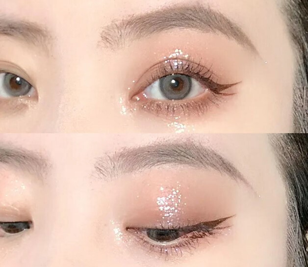 4 Colors Caramel Brown Eye Shadow Palette Pearly Matte